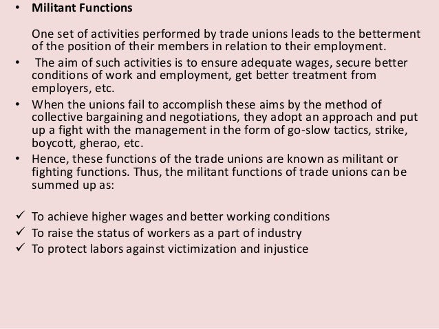 problems of trade union functions of trade union ppt